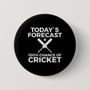 Cricket Player 6 Cm Round Badge