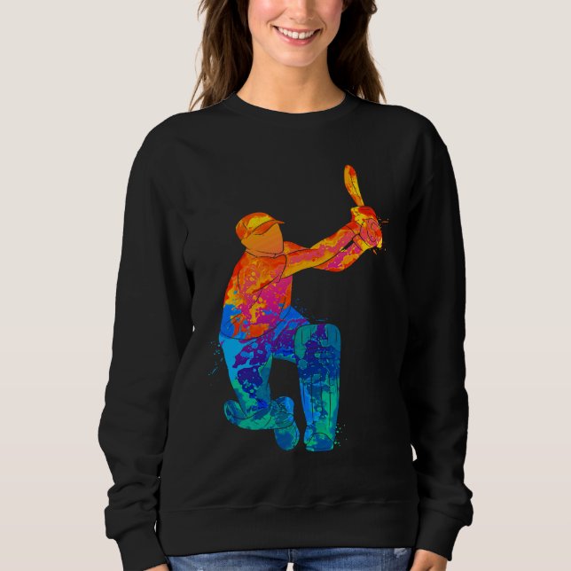 Cricket Player Boys Sport Crickets  1 Sweatshirt (Front)