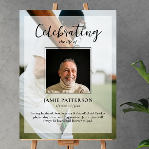 Cricket Player Celebration of Life Photo Funeral Poster