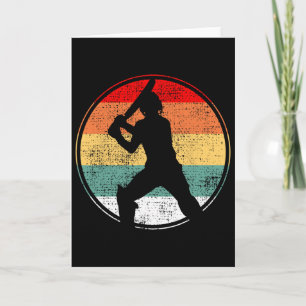 Cricket Player Coach Retro Vintage Cool Gift  Card