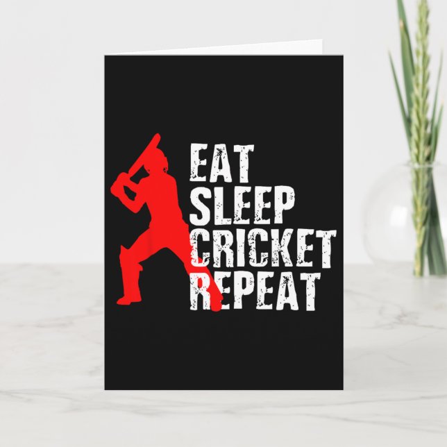 Cricket Player Cool Gift  Card (Front)