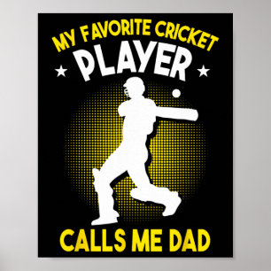 Cricket Player Cricket Dad  Poster
