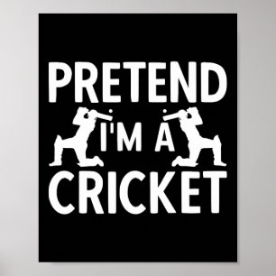Cricket Player Cricket Sport Vintage Cricket 5 Poster