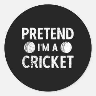 Cricket Player Cricket Sport Vintage Cricket 8 Classic Round Sticker