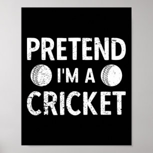 Cricket Player Cricket Sport Vintage Cricket 8  Poster