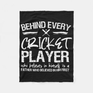 Cricket Player Dad Fleece Blanket