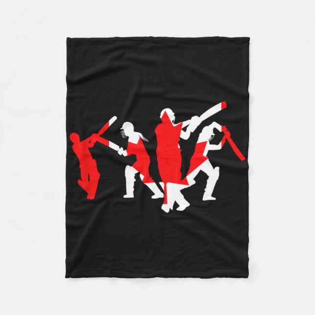 Cricket Player Design  Fleece Blanket (Front)