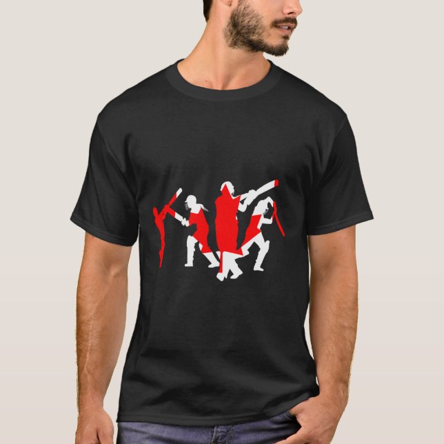 Cricket Player Design  T-Shirt (Front)