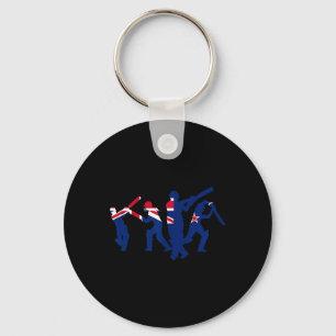 Cricket Player Designs Key Ring