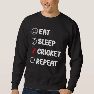 Cricket Player Eat Sleep Cricket Repeat outfits Sweatshirt
