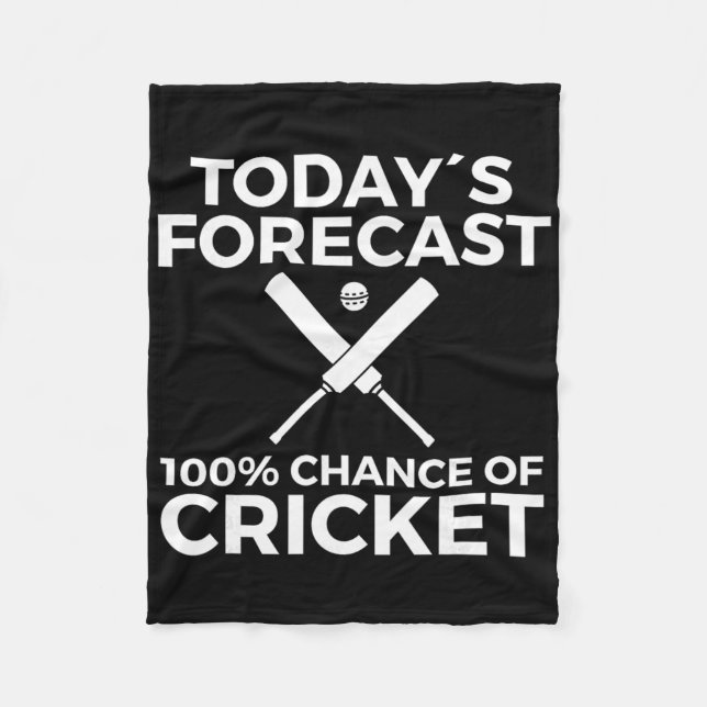 Cricket Player  Fleece Blanket (Front)