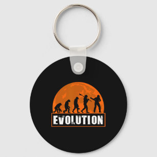 Cricket Player Funny Cricket Human Evolution Key Ring