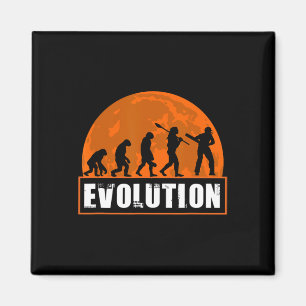 Cricket Player Funny Cricket Human Evolution Magnet