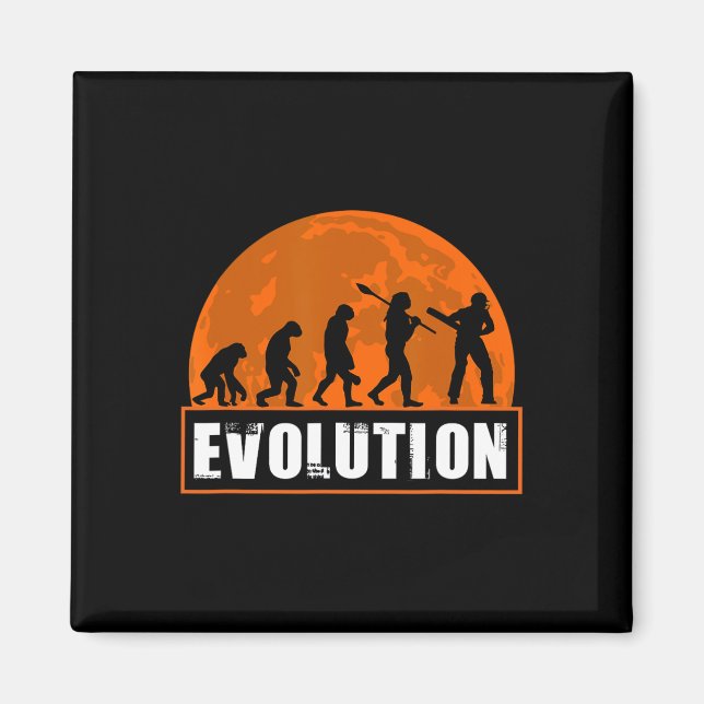 Cricket Player Funny Cricket Human Evolution  Magnet (Front)