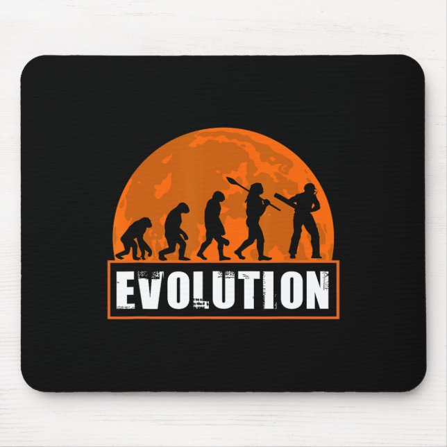Cricket Player Funny Cricket Human Evolution  Mouse Pad (Front)