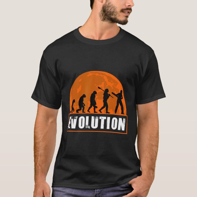 Cricket Player Funny Cricket Human Evolution  T-Shirt (Front)