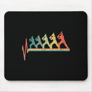 Cricket Player Gift Cricketer Heartbeat Mouse Pad