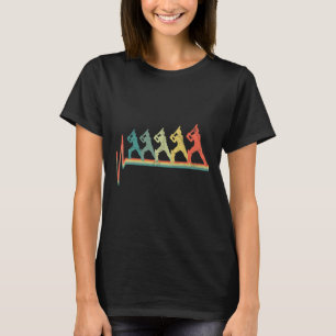 Cricket Player Gift Cricketer Heartbeat T-Shirt