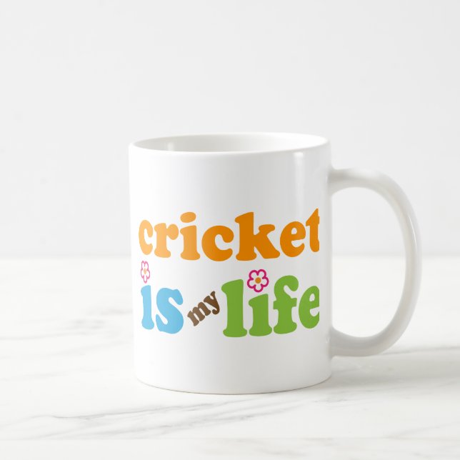 Cricket Player Gift Girls Coffee Mug (Right)