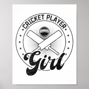 Cricket Player Girl  Poster