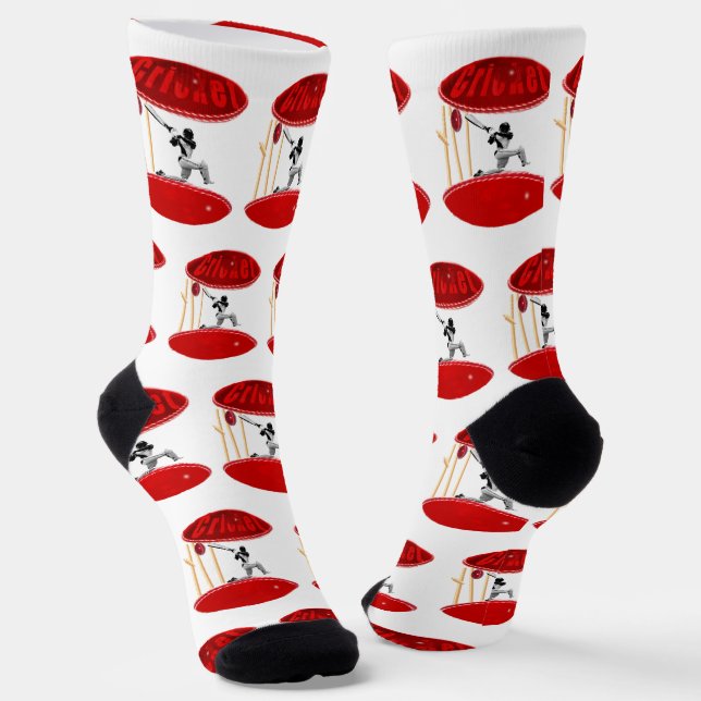 Cricket Player In A Cricket Ball, Crew Socks (Angled)