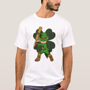 Cricket Player Leprechaun St. Patrick's Day T-Shirt