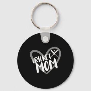Cricket Player Mom Key Ring