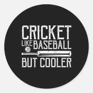 Cricket Player Outfit Cricket Bowler Cricket Match Classic Round Sticker
