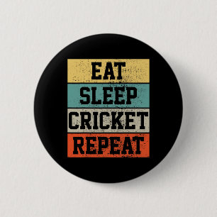 Cricket Player Retro Vintage Funny Gift 6 Cm Round Badge
