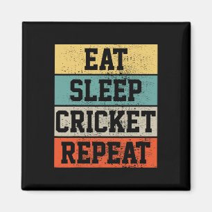 Cricket Player Retro Vintage Funny Gift Magnet