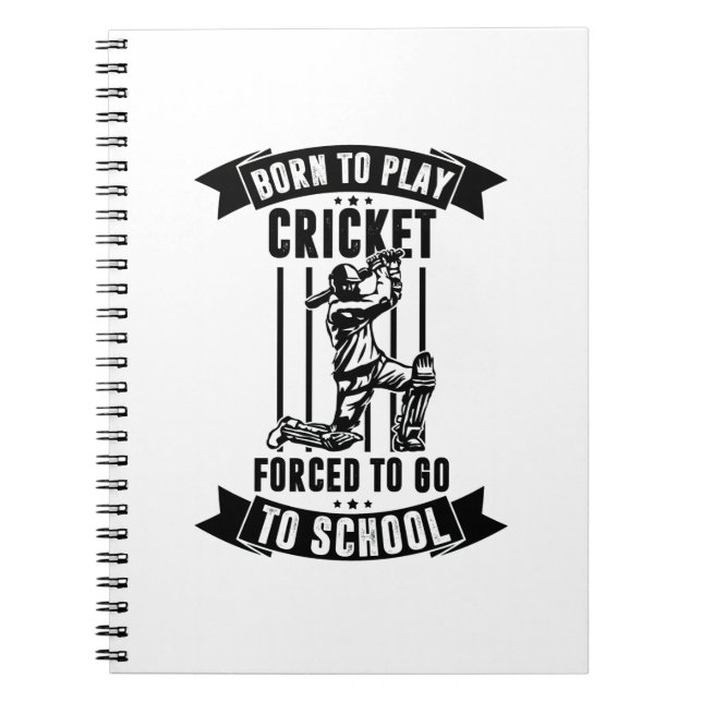 Cricket Player Sayings | Cricket Coach Sport Gift Notebook (Front)
