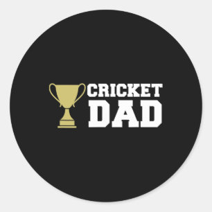 Cricket Player Sport 1 Classic Round Sticker