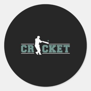 Cricket Player Sport 3  Classic Round Sticker