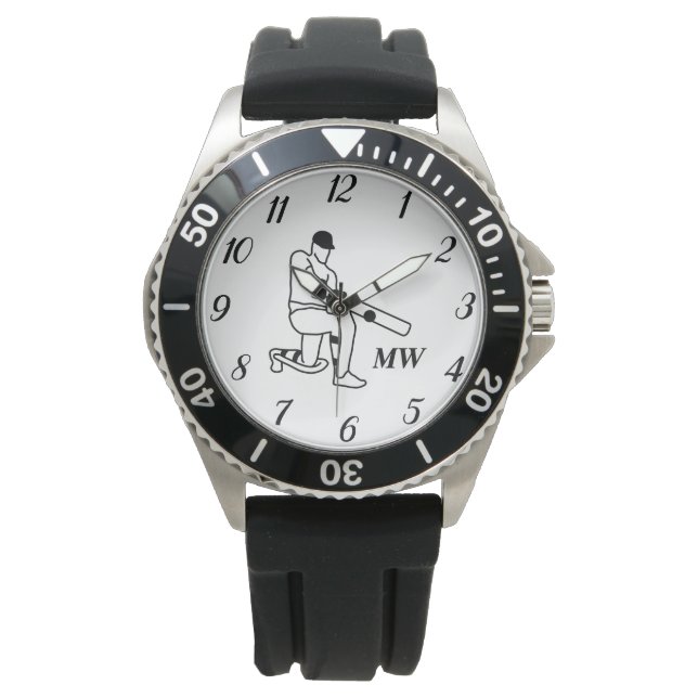 Cricket Player Sports Athlete Bowler Games Watch (Front)