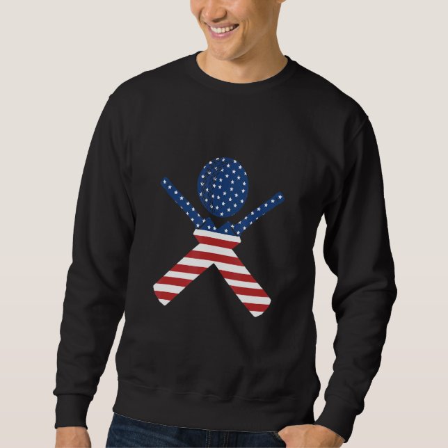 Cricket Player Sports Cricket Bats American Cricke Sweatshirt (Front)
