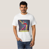 Cricket Player Stylish T-Shirt Design