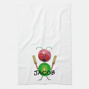 Cricket Player Tea Towel