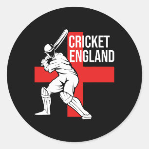 Cricket Player Uk England Cricket For Men Classic Round Sticker