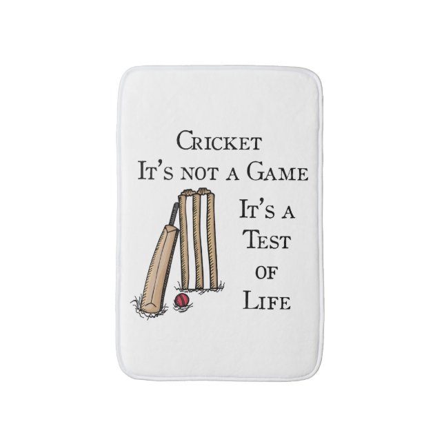 Cricket Players, Cricket Bath Mat (Front Vertical)