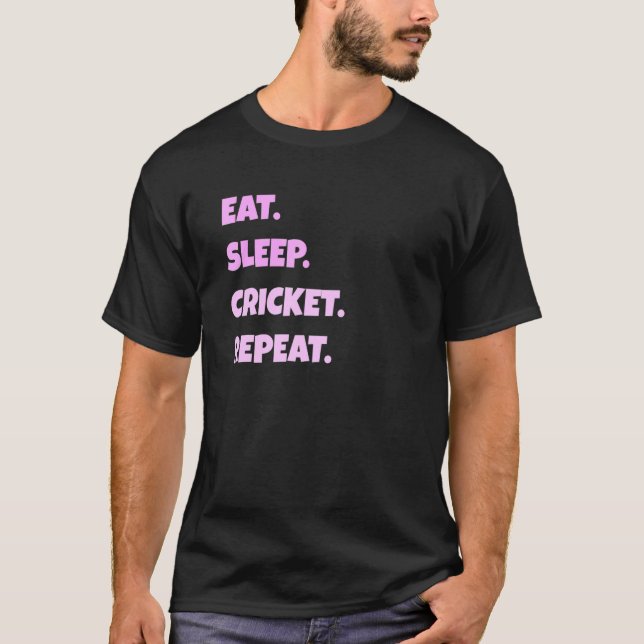 Cricket Png Eat Sleep Sports Repeat For Men Women T-Shirt (Front)