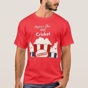 Cricket Popcorn aur CHAI T-Shirt