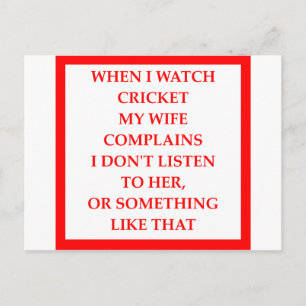 CRICKET POSTCARD
