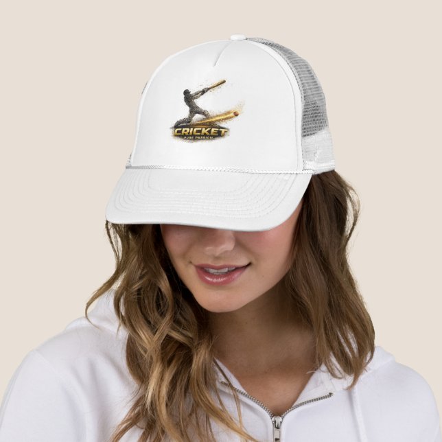 Cricket Pure Passion Gold Motion Foam Trucker Hat (In Situ)