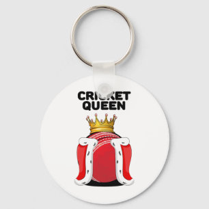 Cricket Queen Womens Cricket Girls Cricket Player Key Ring