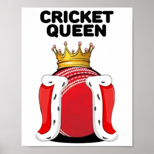 Cricket Queen Womens Cricket Girls Cricket Player Poster