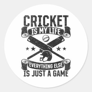 Cricket Quotes Cricket Saying Cricketing Cricket Classic Round Sticker