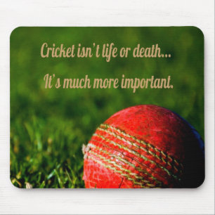 Cricket Red Ball Funny Motivational Mouse Pad