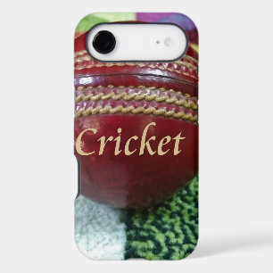 Cricket: Red Hard Ball Art Print