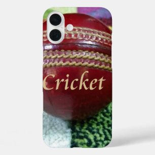 Cricket: Red Hard Ball Art Print iPhone 16 Plus Case