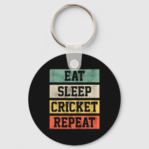 Cricket Retro Vintage Player Coach Gifts For Sport Key Ring
